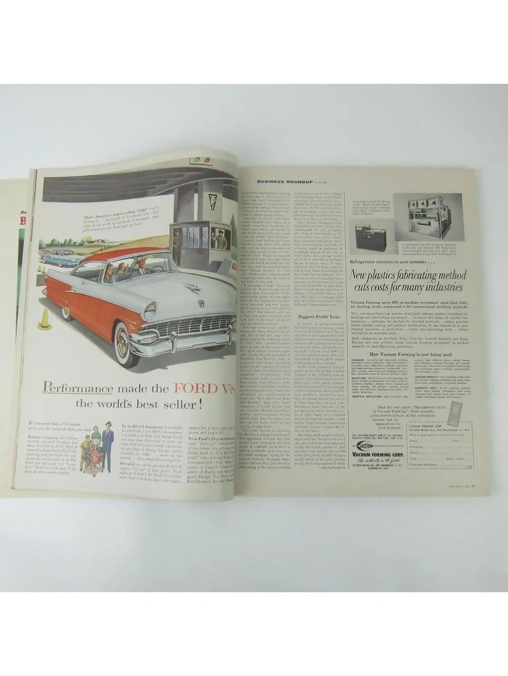 Vintage FORTUNE Magazine June 1956 Ford, Oldsmobile, Mack, Buick, Lincoln, GM Ad